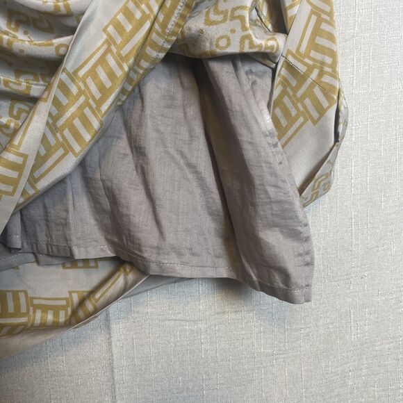 IRO Silk Mini Dress Geometric Size 1 Small Pockets Printed Layered Hem Lined EUC - Picture 11 of 16